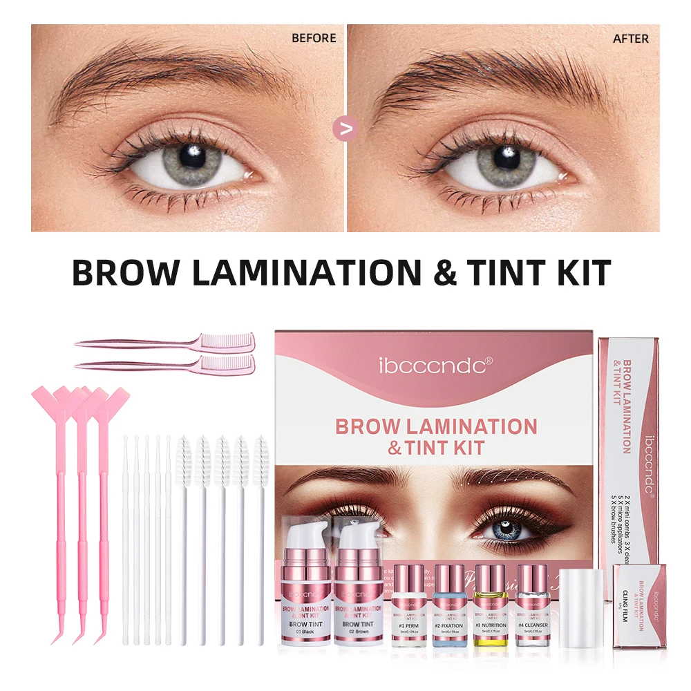Dark Brown Eyebrow Lamination Dye Kit Private Label Water Proof