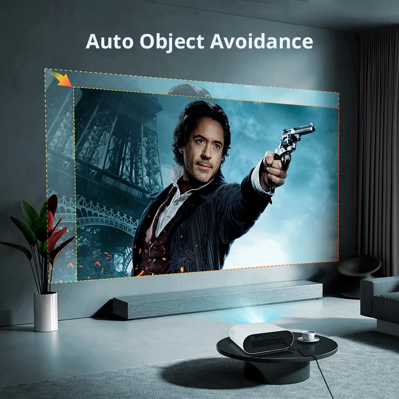 Hotack L005 LED Full Hd Home Theater Video Projector Smart Wireless Mobile Phone Projector Portable Projector 4K