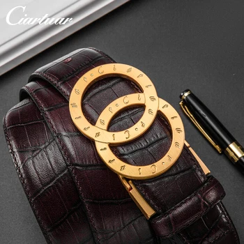 New Luxury H Brand Designer Belts Men High Quality Male Pu Leather Women  Belt Buckle Strap For Jeans Designer Belt Women 3.3cm