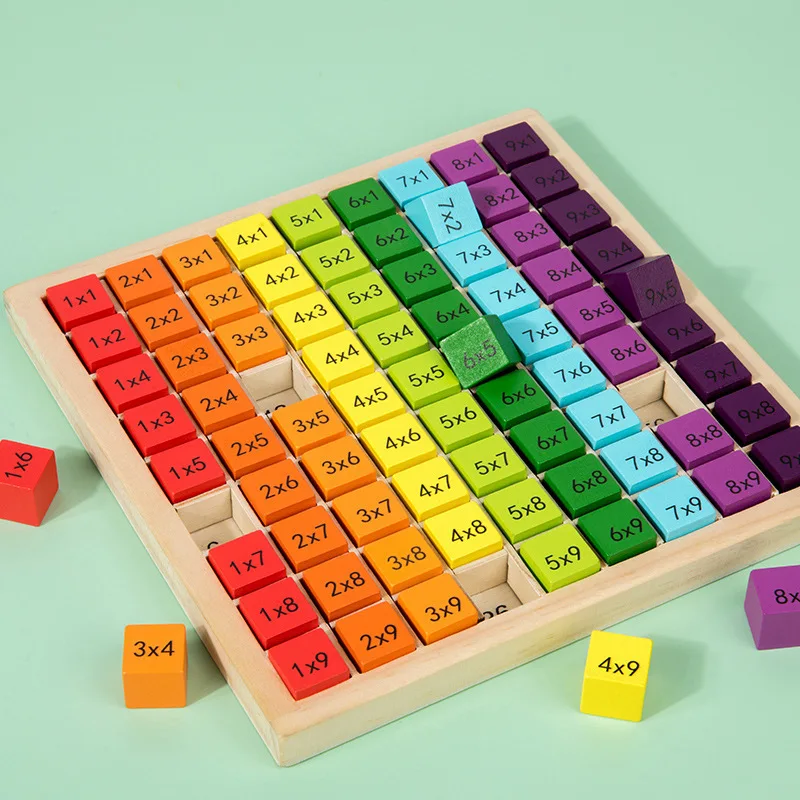 モンテッソーリ教育玩具 木製かけ算&算数テーブルボードゲーム 子供向け