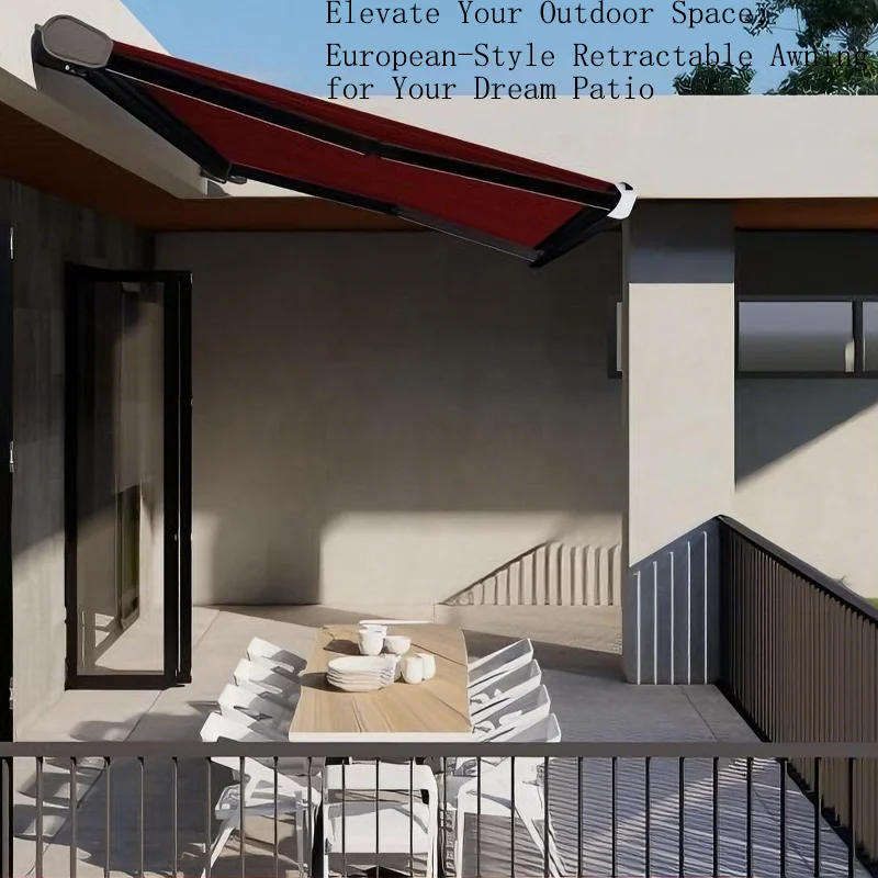 Factory Direct Aluminum Full Box Retractable Sunshade Balcony Electric ...