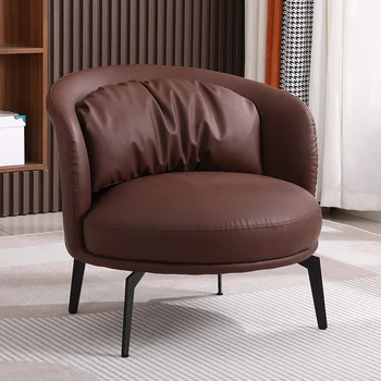 Ergonomic Leather Chairs Waterproof Lounge Living Room Design Chairs Cover Modern Sillones Modernos Para Sala Home Furniture