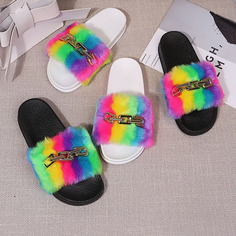 Zapatillas Coloridas Y Cálidas Para Mujer,Zapatos De Moda De Piel  Sintética,Pantuflas De Felpa Esponjosas Para Casa - Buy De Moda Zapatillas  De Piel,Mujer Zapatillas,Zapatillas Mujer Zapatillas Product on Alibaba.com