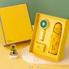 Yellow electric fan+sunny umbrella