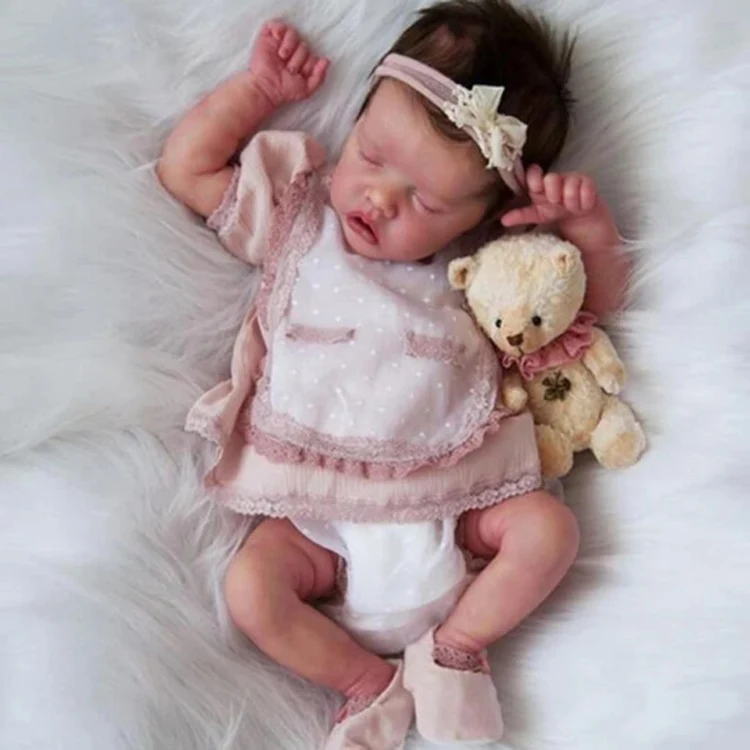 45cm Twin Sister Anne and Albina Reborn Baby Doll Girl Toy Real