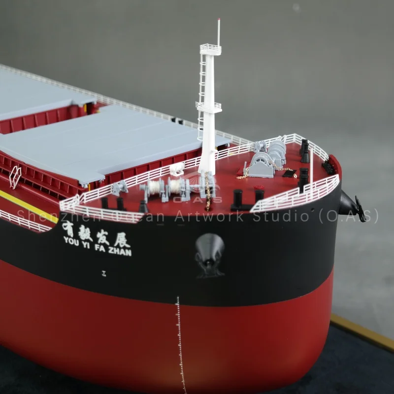 This large bulk carrier model precisely replicates CCS-class vessel standards, featuring detailed ship construction processes and accurate ship hull structure displays. Every visible part, from decks to bulkheads, shows authentic parts of a ship layout. Built with high-quality materials and fine craftsmanship, sturdy and clear in teaching presentation. Ideal for maritime training, shipyard exhibitions, technical seminars and corporate gifts. Custom scale, color and logo available for shipping education and research institutions.Amber@vesselmodel.com Tel: +86 18038048785