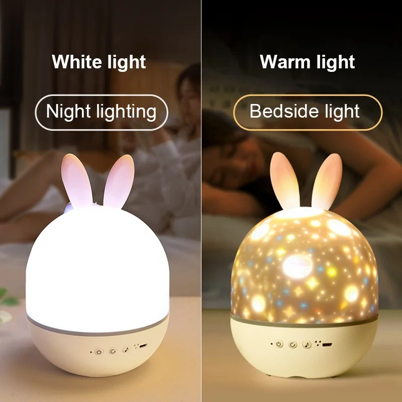 Elf Led Charging Rotating Atmosphere Night Light Creative RGB Projector Projection Lamp Night Light