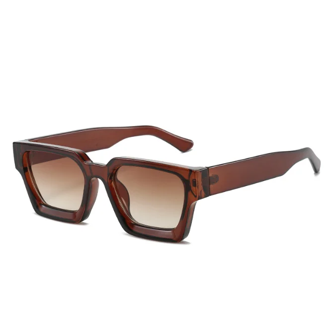 ★HANGLE EYEWEAR★ Vintage Square Sunglasses Brown 41HHLieC94L.jpg_BO30,255,255,