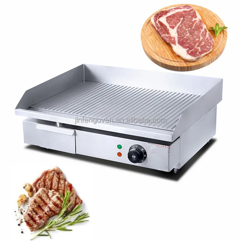 High Anti Fryer Gas Griddle Indoor Countertop Electric Griddle / Contact Grill for Restaurant