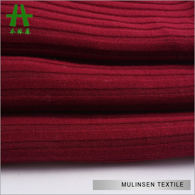 Mulinsen текстиль, обычный окрашенный спандекс, вискоза, Джерси, ткань в рубчик, фабрика