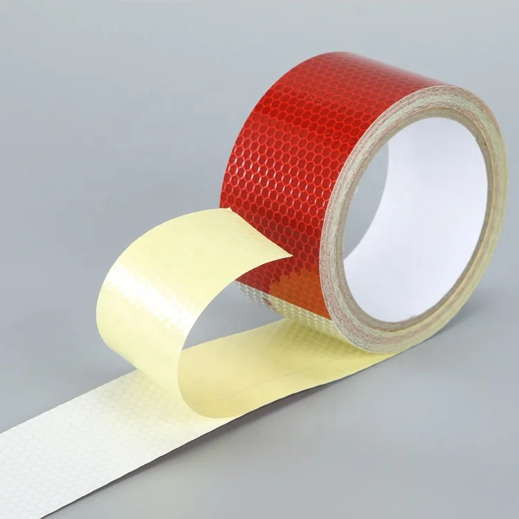 25 м красно-желтая СОЛАС прозрачная УФ-светоотражающая лента из полиэстера