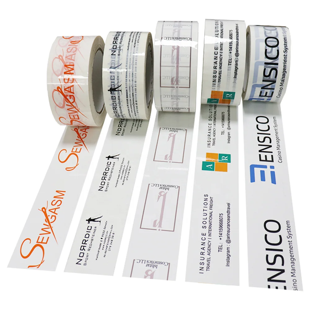 Custom Printed Branded Pink Brand Bopp Shipping Adhesive Packaging Tape