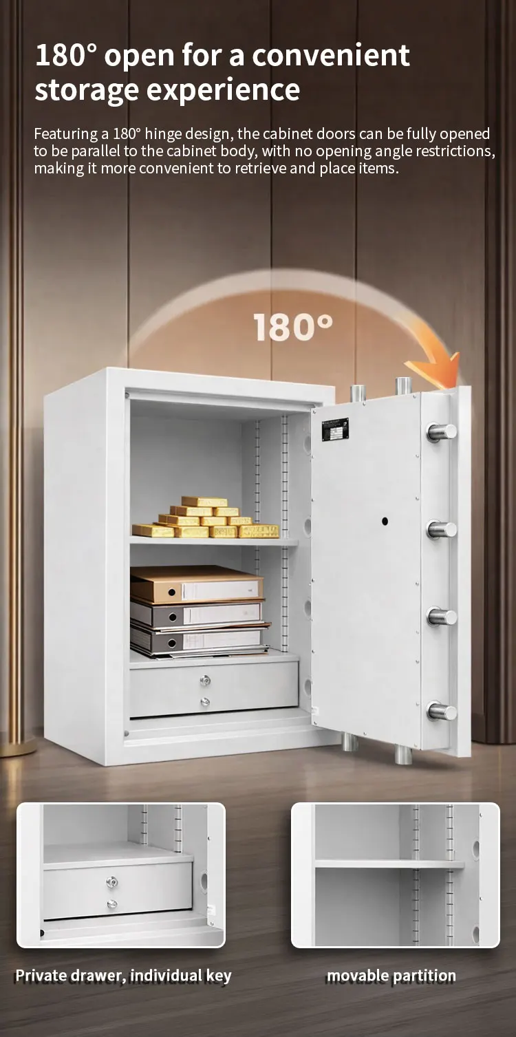 mk 894 ceqsafe digital fingerprint combination lock white 50mm door thickness two hours fireproof home safe box-10