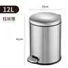 12L, plateado cepillado, doble barril, interior y exterior.