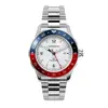 White Dial with Red Blue Bezel