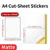 Matte White White 2-Up on a sheet