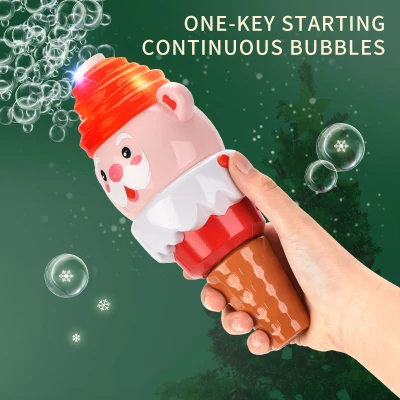 Machine à Bulles Noël Père Noël – Bouton Marche/Arrêt, Effet Festif & Farce, Idéale Fêtes & Carnavals