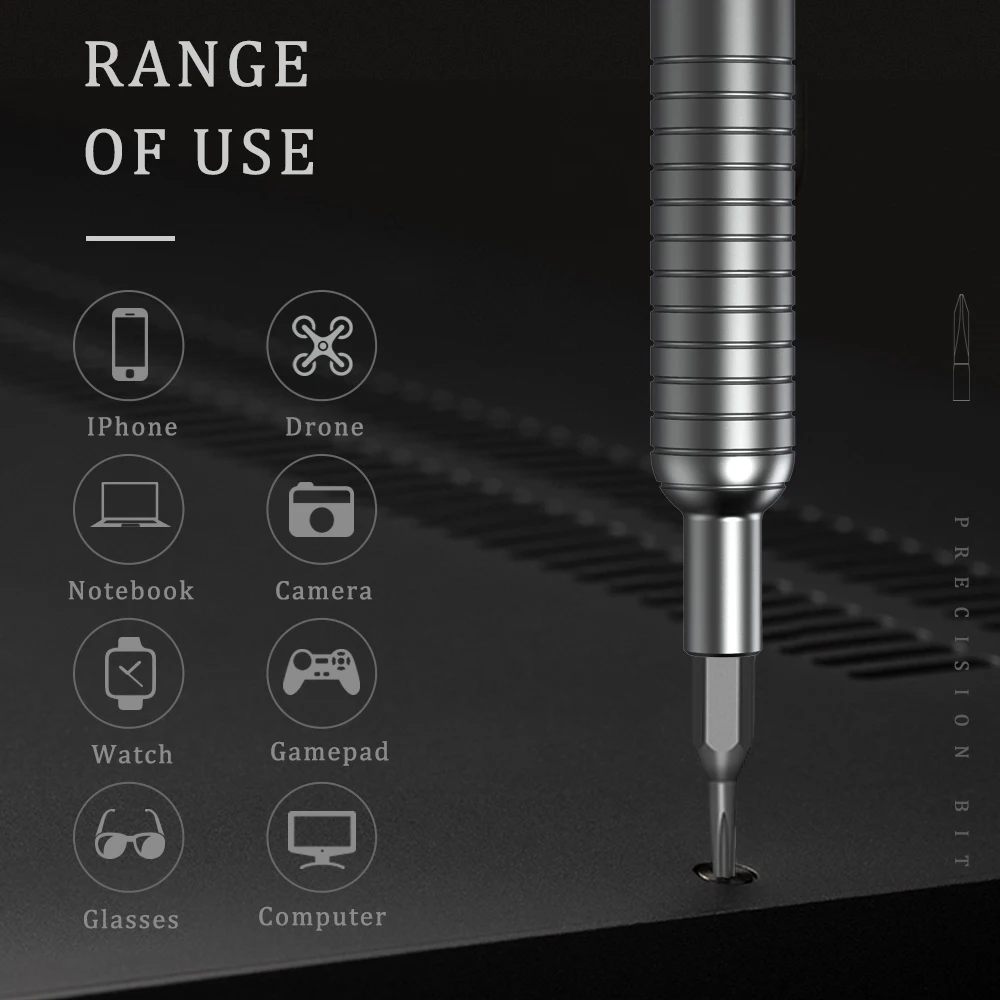 Professional 51 in 1 Magnetic Screwdriver Bit Kit Precision Steel Handle DIY Grade Tool Kit for Phone Laptop Computer Repair