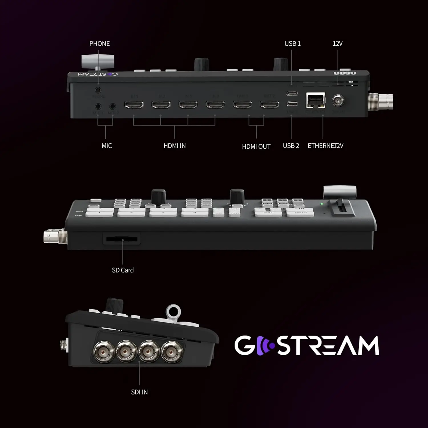 Osee GoStream Duet マルチカメラSDIおよびライブストリームビデオ