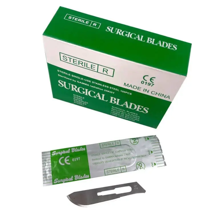 Sterile Surgical Scalpel Blade Stainless Steel Carbon Steel Surgical