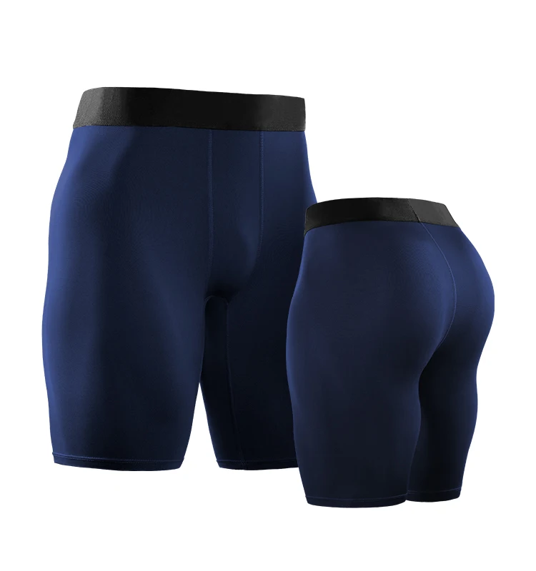 Wholesale high elasticity customized printing logo sportswear running shorts men compression shorts