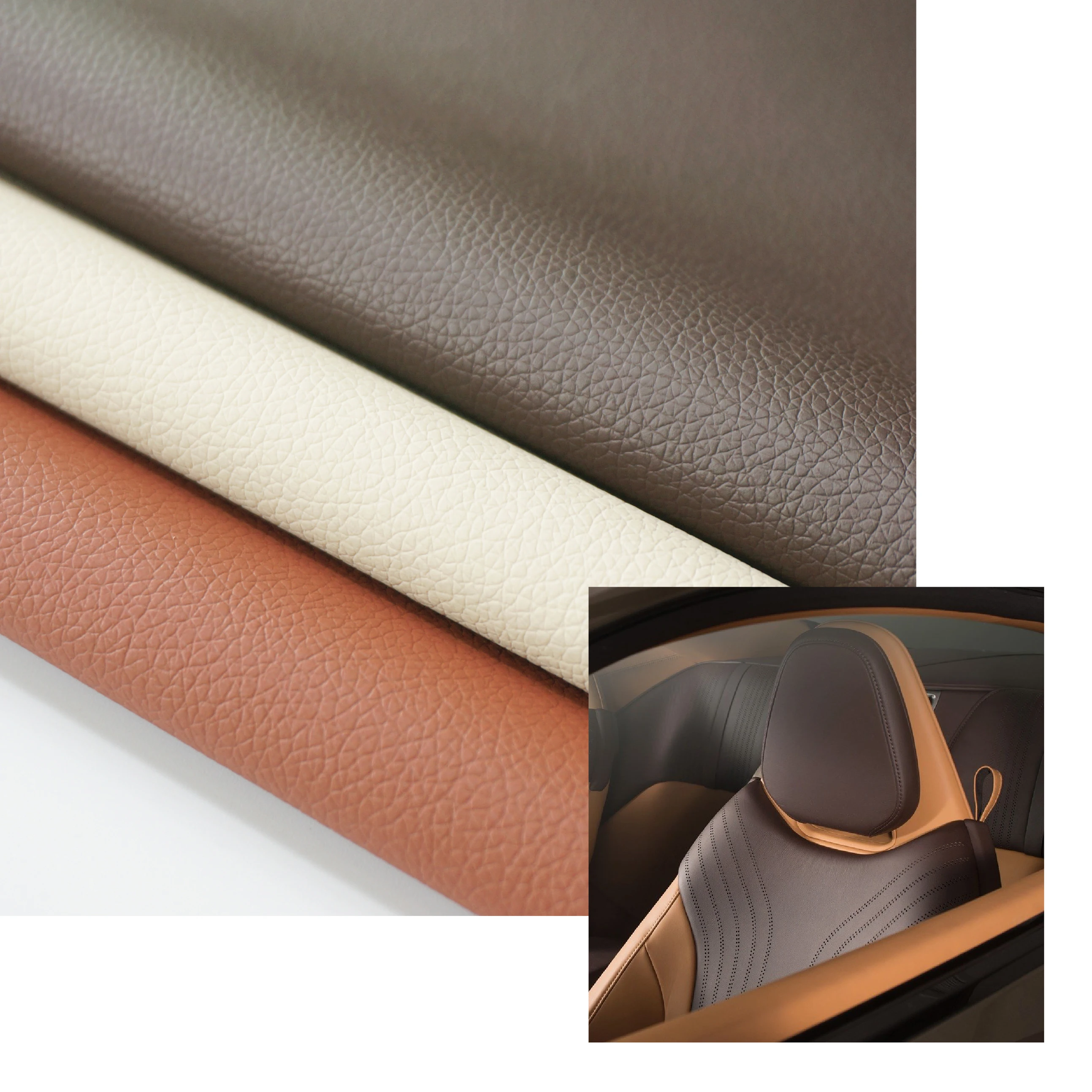 Customizable PVC Faux Leather Rolls: Microfiber Synthetic Rexine Fabric for Automotive Upholstery Applications