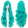 80 cabello rizado azul hu