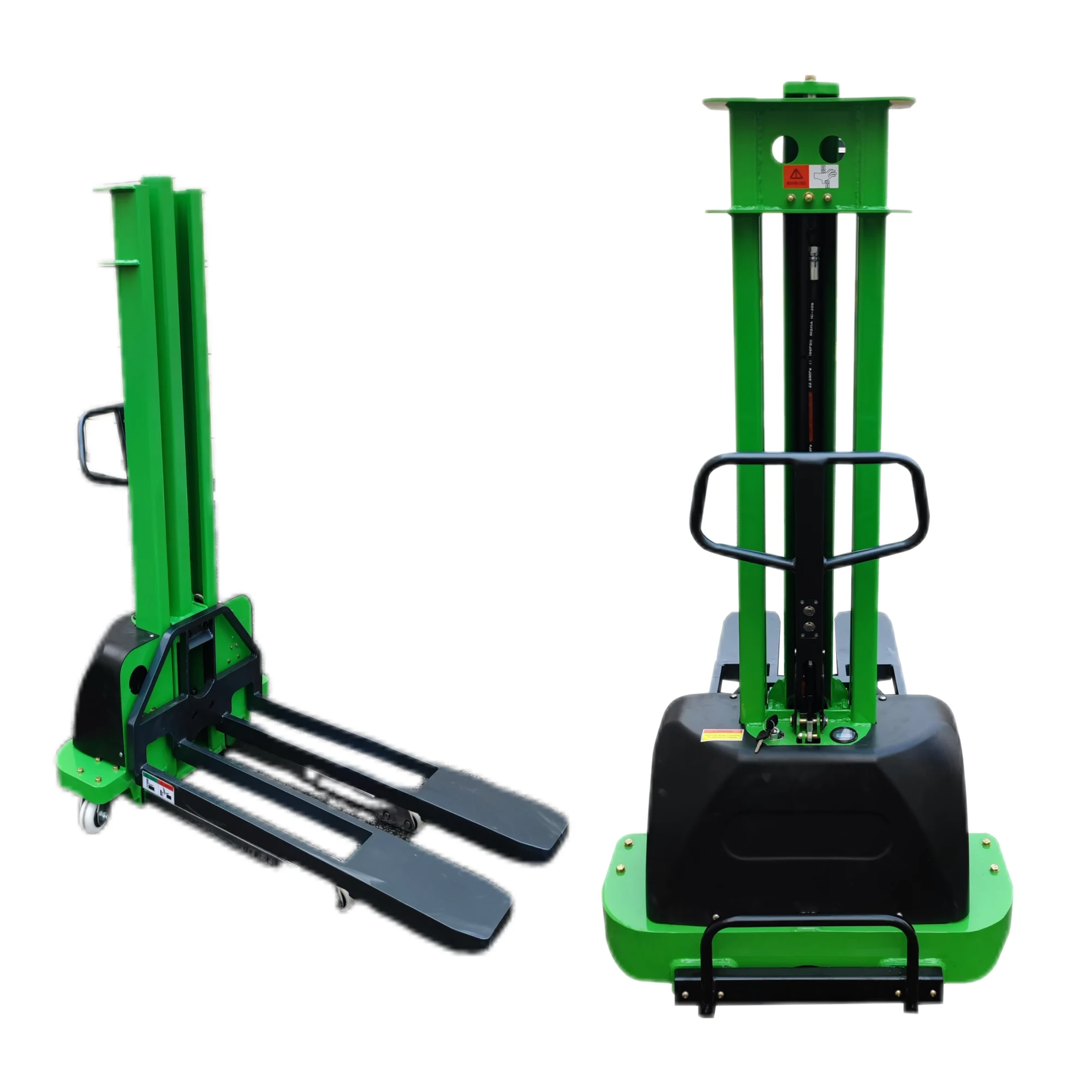 Everlift  Factory Price Self Loading Stacker Max 1500kg 1600mm Semi Forklift Unload in the Truck and  Container