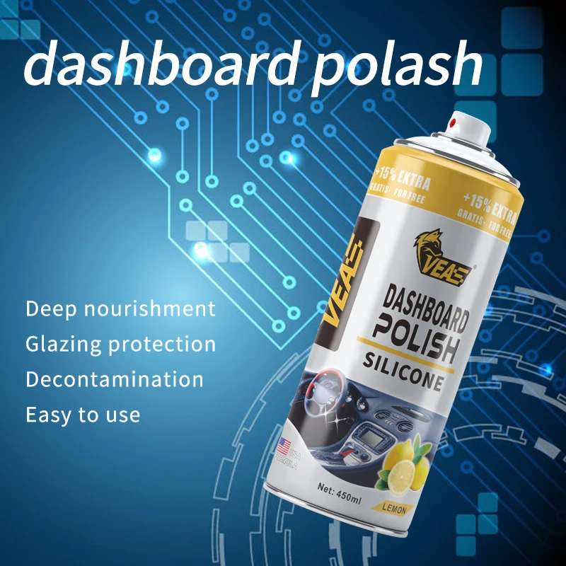 450ml Car Care Custom Logo Protective Coating Leather Polish Cockpit Shine Detailer Dashboard Wax Dashboard Polish for Car