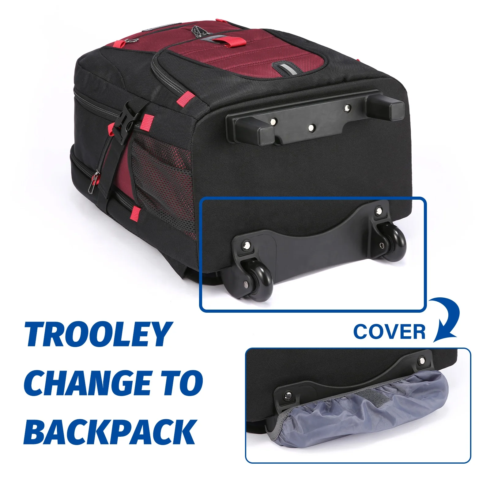 LOVEVOOK Wholesale Rolling Backpack Large 17in Carry on Luggage Business  Travel Laptop Backpack With Wheels for Women Men