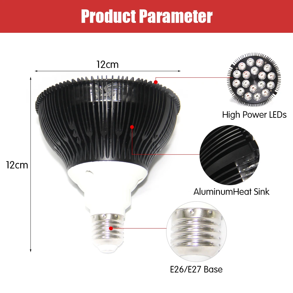 Spa Use Red Light Therapy Bulb Full Body Use 850nm Infra and 660nm Red Light Home Use Pdt Light for Pain Relief