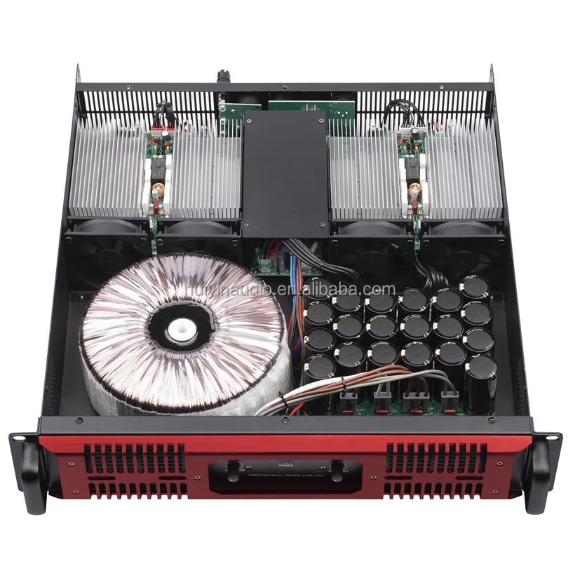 Professional Audio Sound System 2 Channel Amplifiers MD Series High Power Stereo 8Ohm 2 X 1800W 1200W Power Amplifier Metal