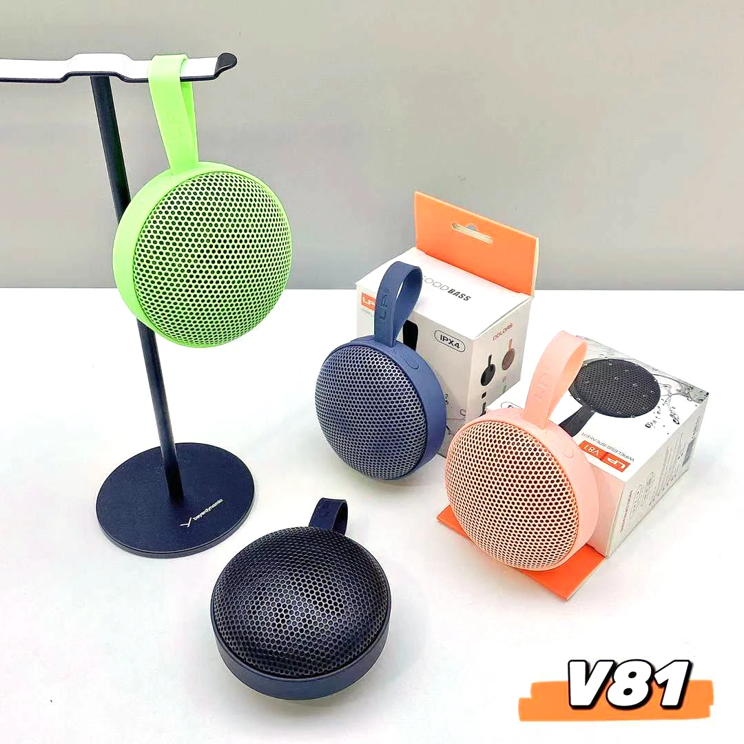 LP-V81 Wireless Blue-tooth IPX4 Waterproof Speaker Portable Active USB TF  BT Stereo Bass Sound Outdoor Speaker With FM Radio