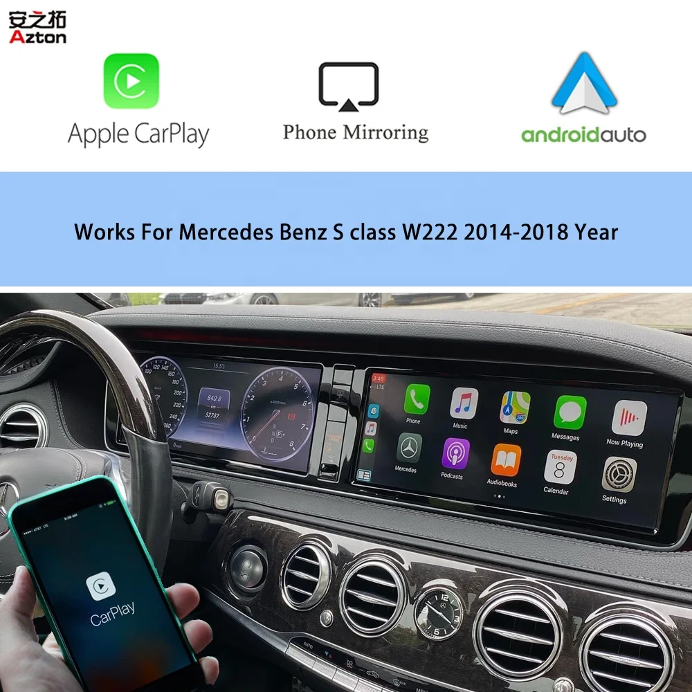 メルセデスベンツSクラスS400S350 Android自動IOSAppleCarPlayアダプタースクリーンミラーリング用W222CarPlay ワイヤレス| Alibaba.com