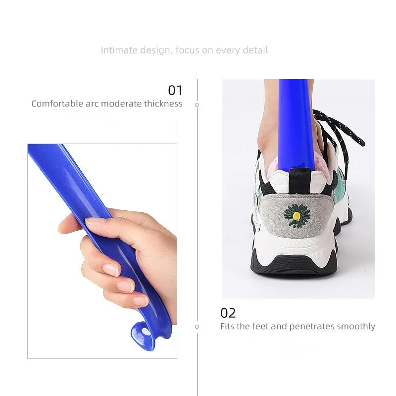 Мужской и Женский Пластиковый длинный крюк для обуви устройство накачки можно повесить обувной