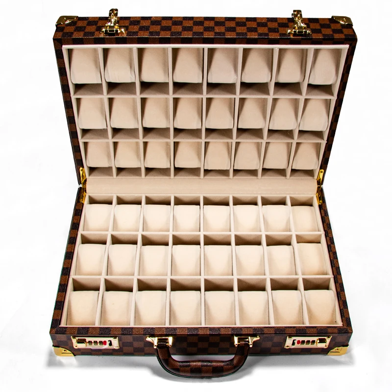 Wholesale Drop Shipping 1 MOQ Luxury 48 Slot Leather Watch Storage