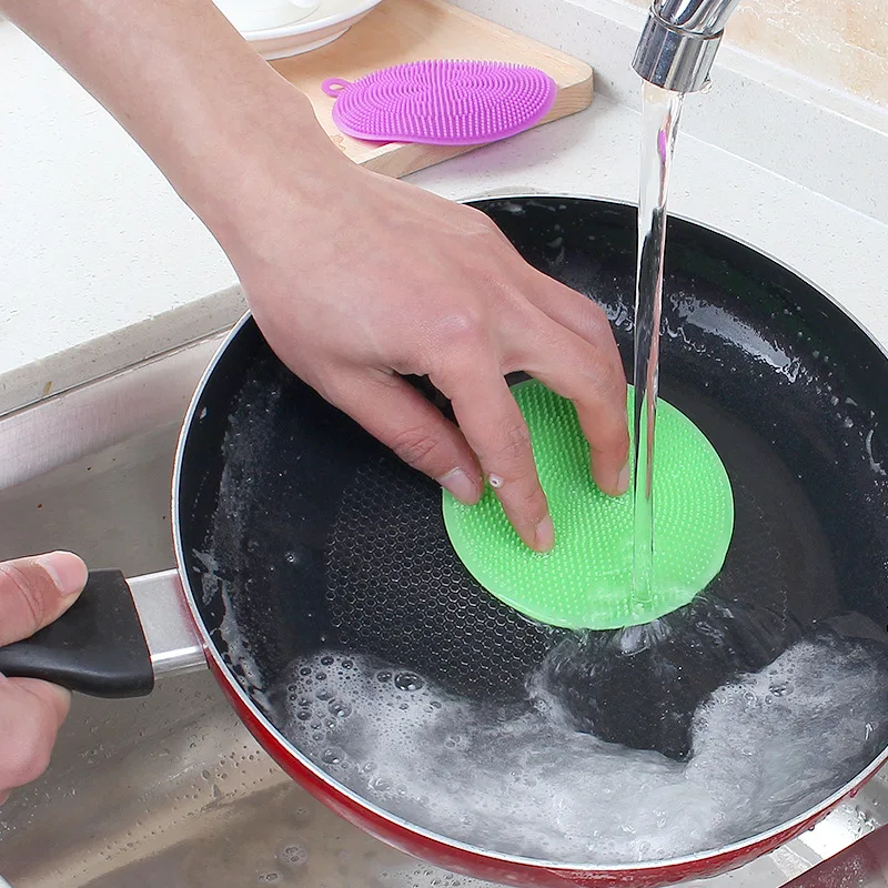 1pc Kitchen Magic Sponge Brush,Sponge Cleaning Brush,Pan Pot