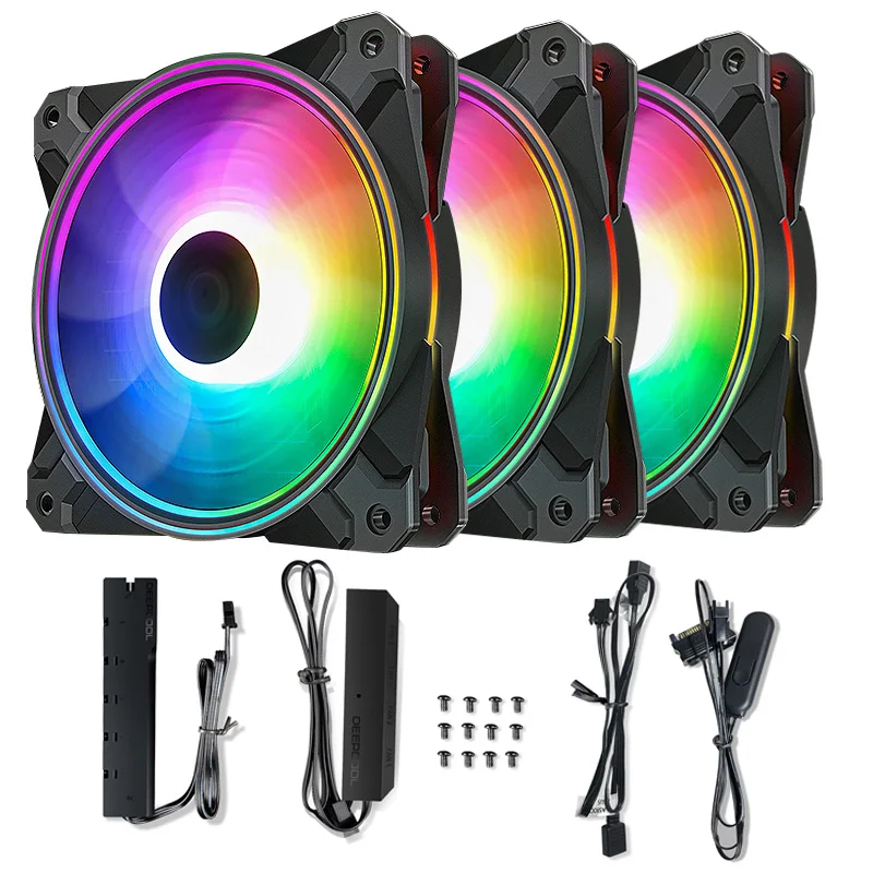 Deepcool CF120 PLUS WH-3 in 1 RGB PWMファン 120mm ケースファン