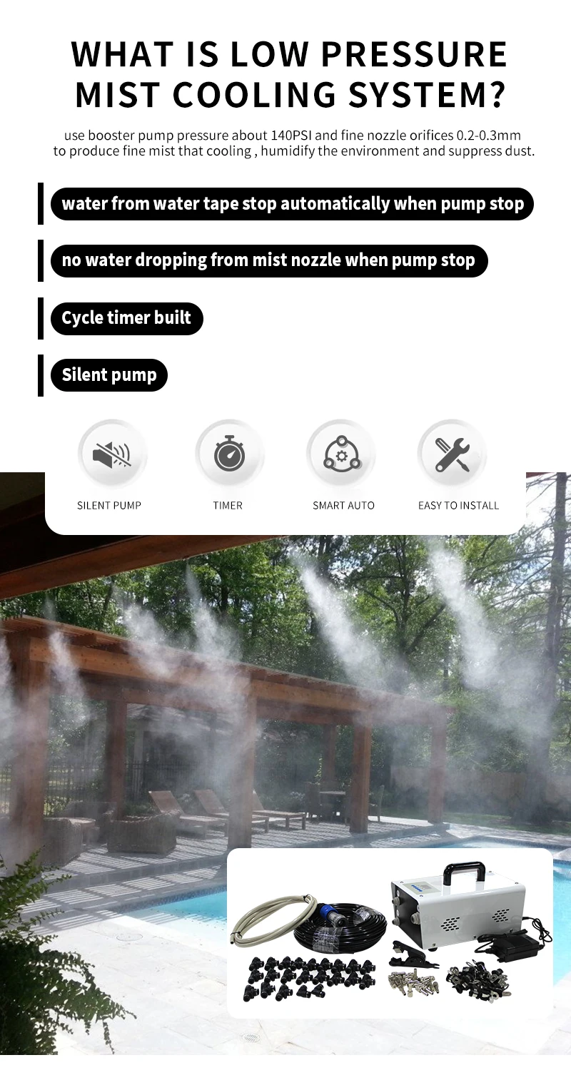 Mist Cooling System 20pcs Water Mist Nozzles Outdoor Mist System Buy