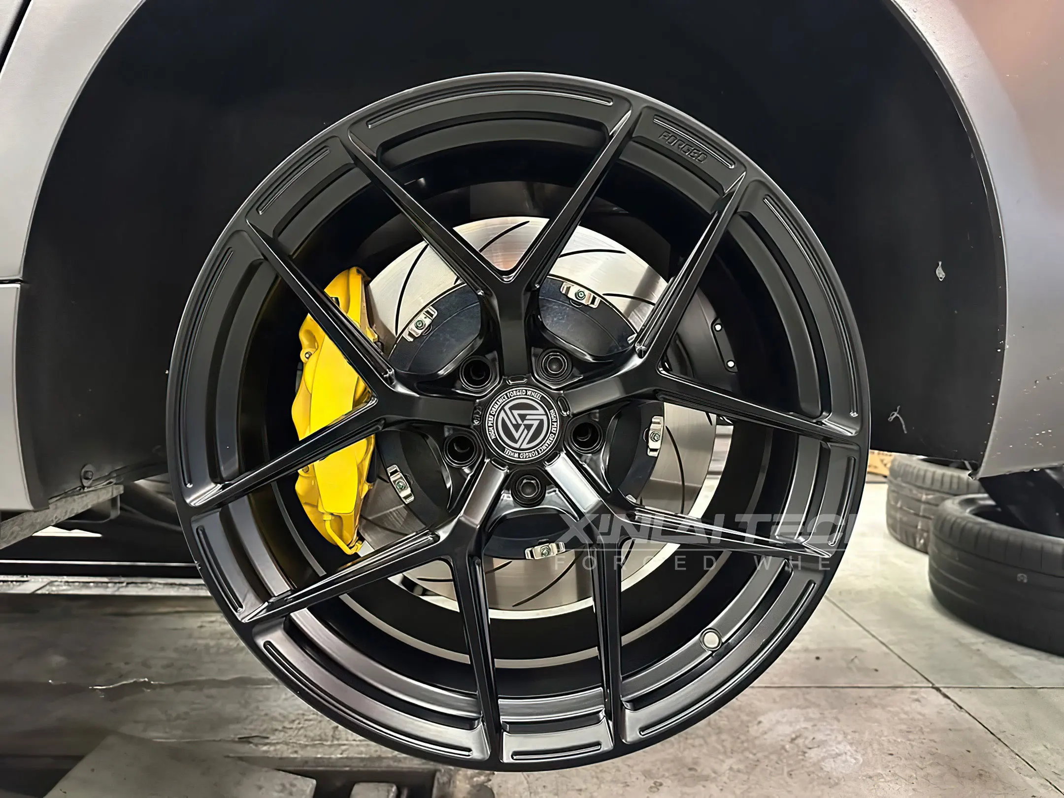 XINLAI Custom 1-Piece Deep Concave Matte Black Forged Wheels 5x120 5x114.3 5x112 Car Alloy Wheel for bmw benz audi - Image 4