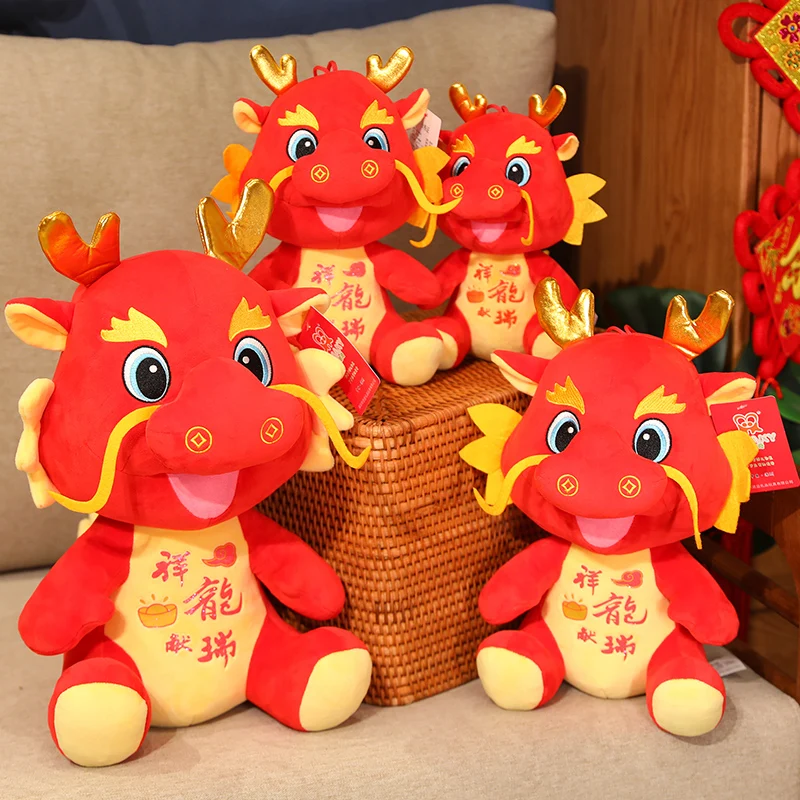 Customizable Factory Large-sized Dragon Filled Animal Plush Toys, New Fashionable New Year Gifts for Children and Girlfriends
