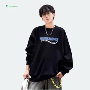 New Spring Autumn Unisex Crew Neck Solid Printed Knitted Breathable Quick Dry Regular Sleeve Sporty Comfortable Loose Fit