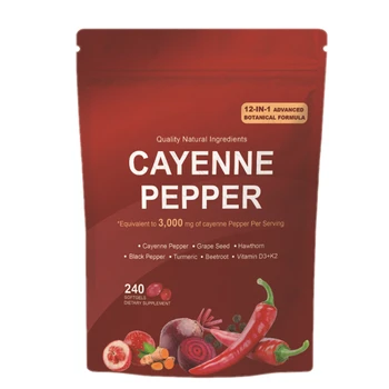 2025 New Arrival High Quality All-in-1 Cayenne Pepper Softgels Cayenne Pepper Extract Capsules Supplement for Digestive Health