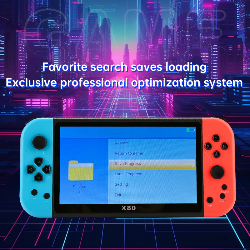 New Arrival X80 Handheld Game Console 7 Inch HD Retro Games Cheap Children's Gifts with Wi-Fi TV Playing Games Support