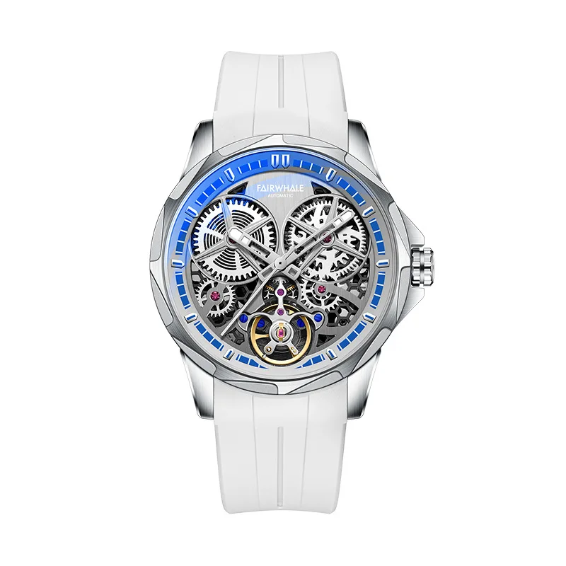 2022 Waterproof Automatic Watch Rubber Strap Men Watch Automatic Watch Skeleton Luxury Stainless Steel Wristwatches