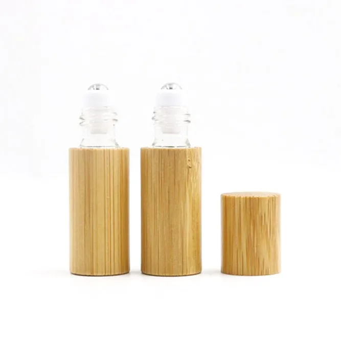 product 1ml 3ml 5ml 10ml bamboo wood rollerball bottle essential oil bottle aroma essences roller perfume bottle with wood cap-28