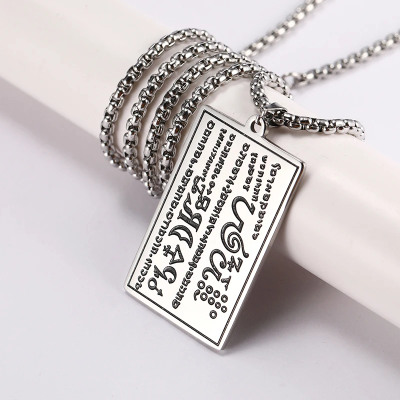 Myshape Talisman of Wealth Necklace Attracting Money 6th and 7th Books of Moses Chain Seal of Fortune Amulet Stainless Steel