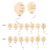 Wooden balloon mileage set large balloon + small balloon