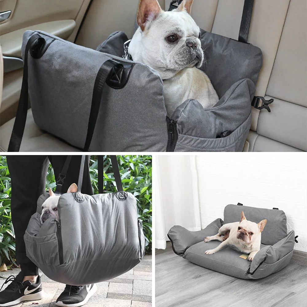 Custom made travel safety portable dog car booster seat bed supplier