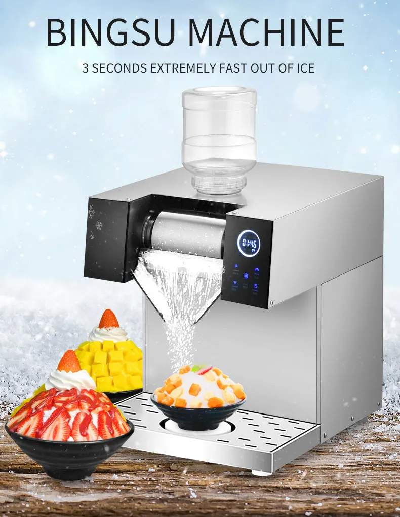 Commercial Milk Snow Bingsu Ice Shaver Machine Full Automatic Snow